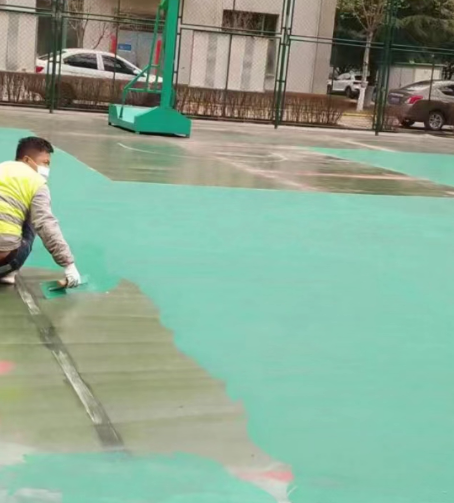 金山球场地面翻新
